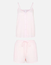 Striped Vest and Shorts PJ Set , Pink (PINK), large