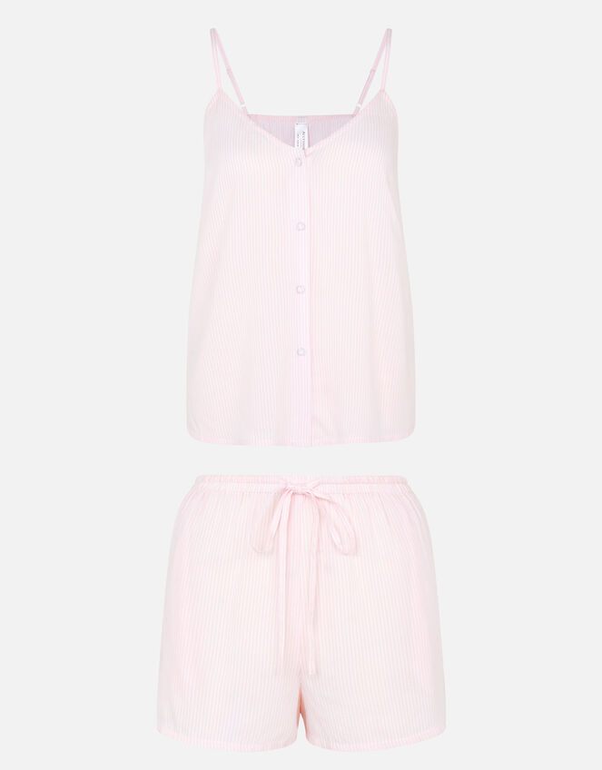 Striped Vest and Shorts PJ Set , Pink (PINK), large
