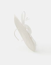 Bow Woven Disc Fascinator, , large