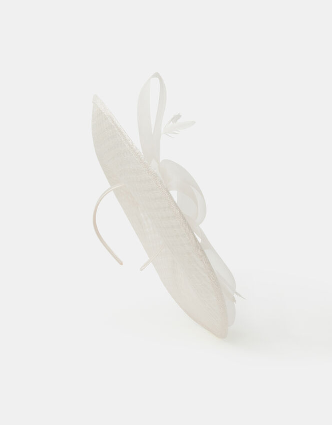 Bow Woven Disc Fascinator, , large