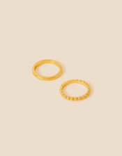 Gold-Plated Bobble Rings Set of Two, Gold (GOLD), large