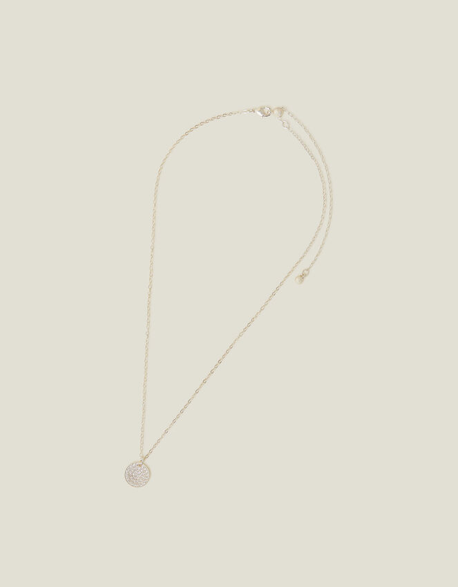 Sterling Silver-Plated Pendant Necklace, , large