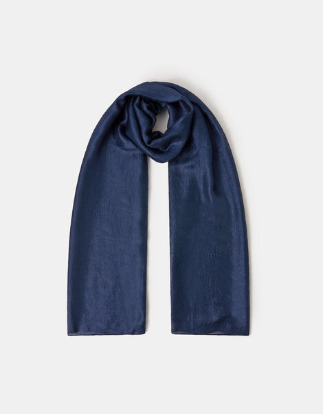 Lightweight Shimmer Scarf, Blue (NAVY), large