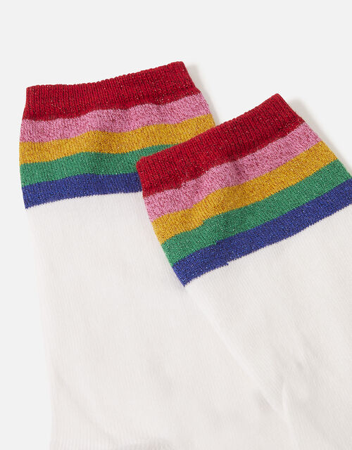 Rainbow Sparkle Sports Socks, , large