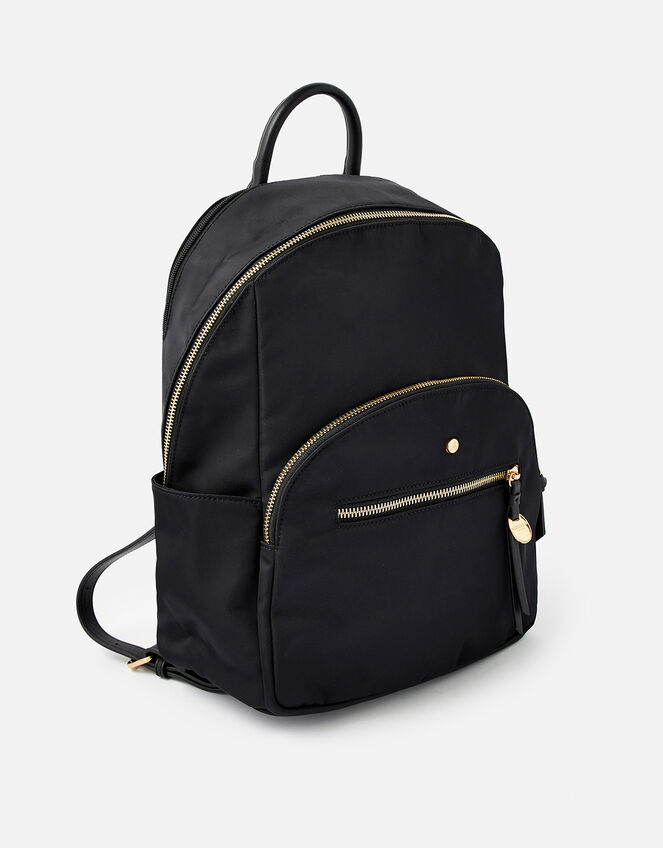 Nell Nylon Backpack, Black (BLACK), large