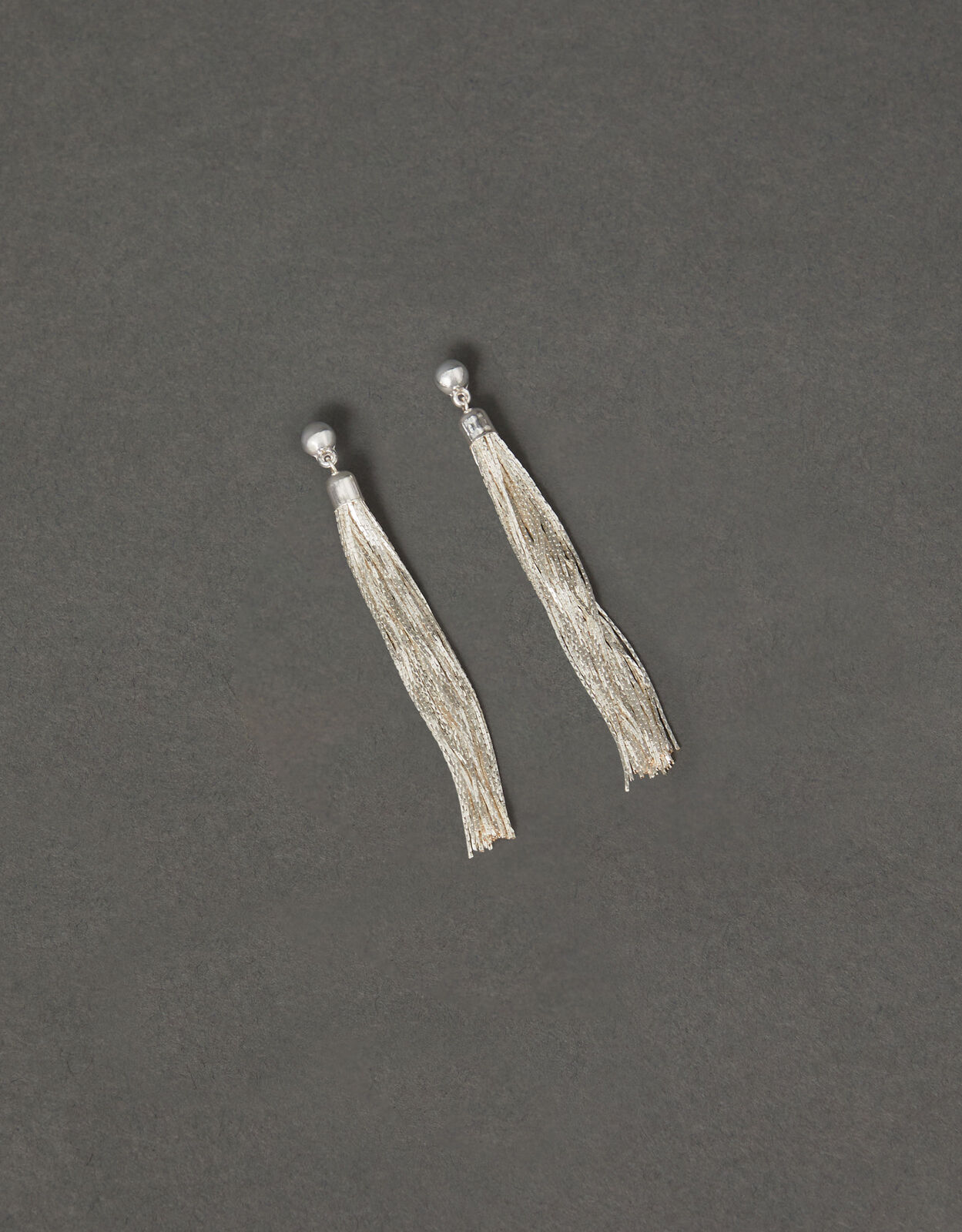 Tassel silver sale earrings