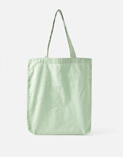 Printed Shopper Tote Bag, Green (LIGHT GREEN), large