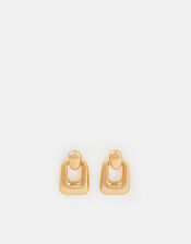 Mini Square Doorknocker Earrings, , large