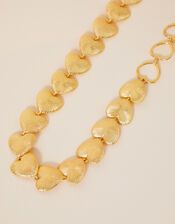 14ct Gold-Plated Heart Collar Necklace, , large