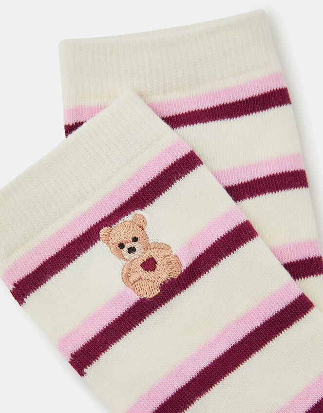 Teddy Stripe Socks, , large