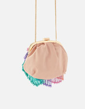 Freya Colourblock Fringe Bag, , large