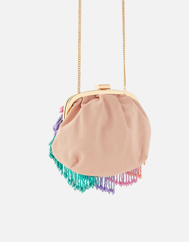Freya Colourblock Fringe Bag, , large