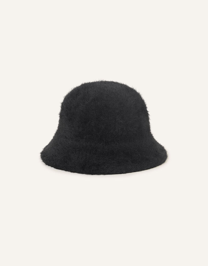 Fluffy Bucket Hat, Black (BLACK), large