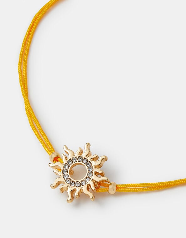 Sun Charm Cord Bracelet, , large