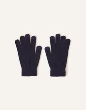 Super Stretch Touch Screen Gloves, Blue (NAVY), large