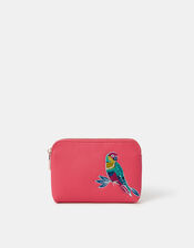 Embroidered Parrot Coin Purse, , large