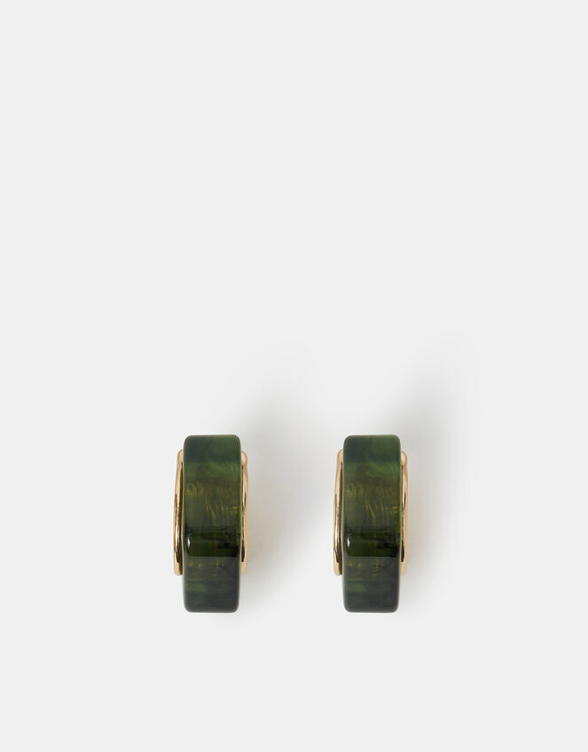 Resin Square Hoop Earrings, , large