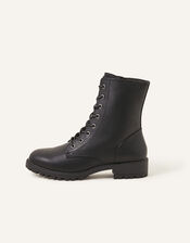Lace-Up Boots, Black (BLACK), large