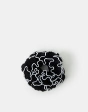 Oversized Pleated Hair Scrunchie, , large