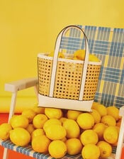 Medium Rattan Handheld Bag, , large