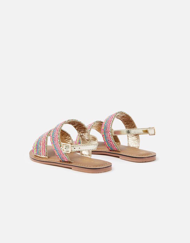 Tropical Beaded Sandals , Multi (BRIGHTS-MULTI), large
