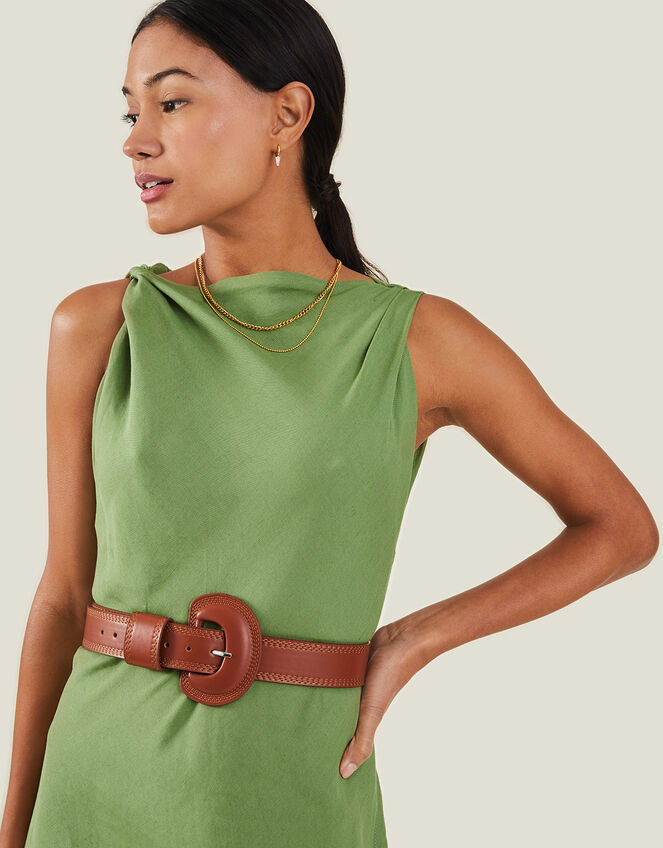 Stitch Detail Belt, Tan (TAN), large