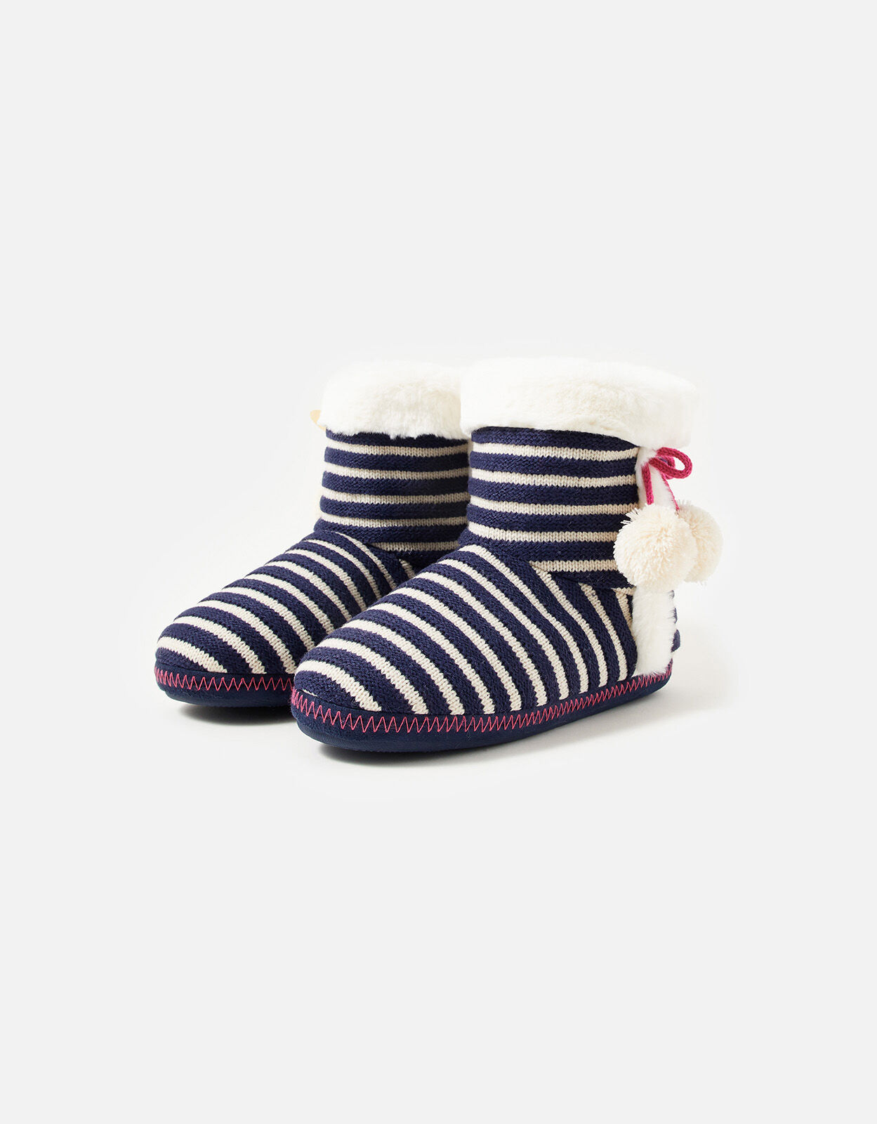 Striped slipper sales boots