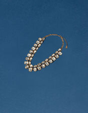 Layered Crystal Statement Necklace, , large