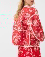 Paisley Heart Quilted Jacket, Red (RED), large