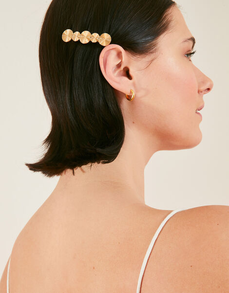 Metal Circle Barrette Clip, , large