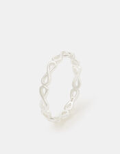 Sterling Silver Infinity Ring, Silver (ST SILVER), large