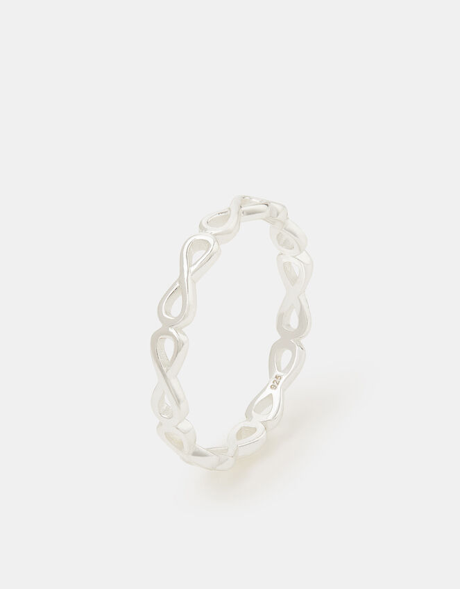 Sterling Silver Infinity Ring, Silver (ST SILVER), large