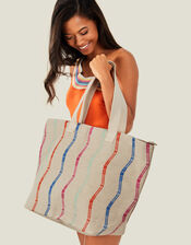 Wiggle Stripe Tote Bag, , large