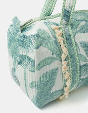 Palm Print Quilted Weekend Bag, , large