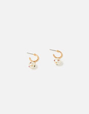 Island Vibes Gem and Pearl Hoops, , large
