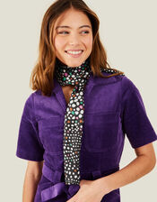 Spot Print Silk Scarf, , large