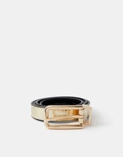 Reversible Metallic Belt, Gold (GOLD), large