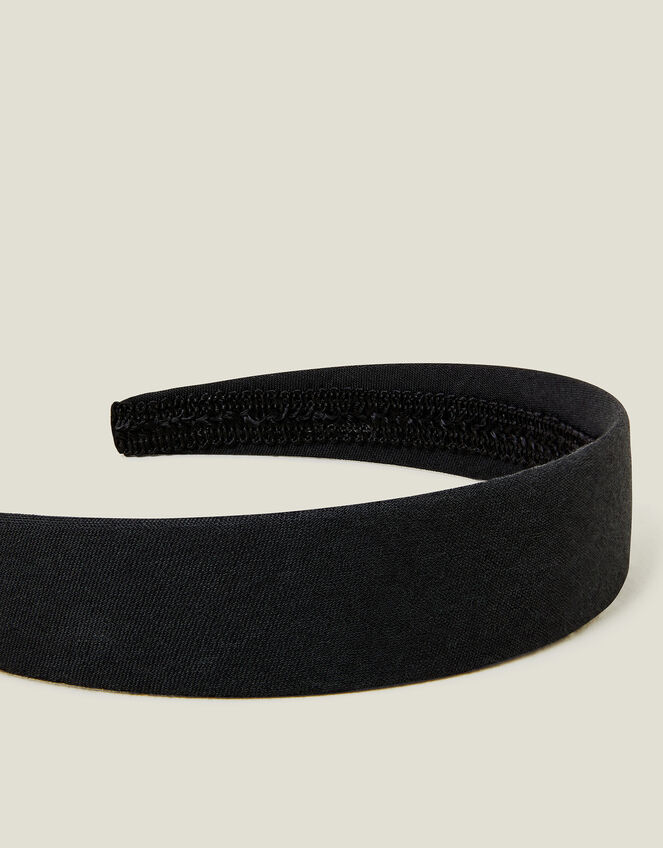 Thick Denim Headband, Black (BLACK), large