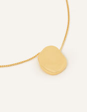 14ct Gold-Plated Organic Shape Pendant Necklace, , large