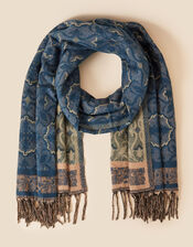 Jacquard Print Blanket Scarf, , large