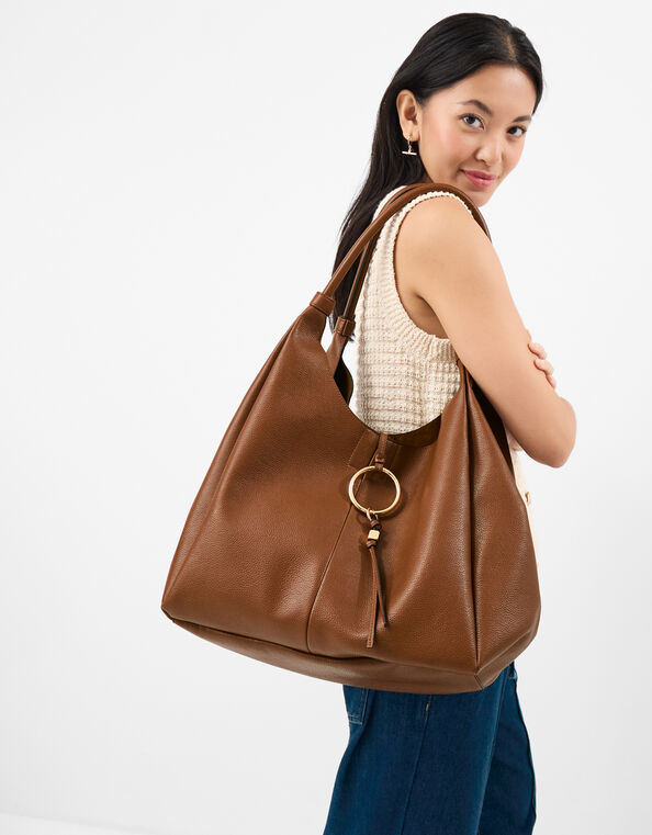 Ring Tassel Shoulder Bag, , large