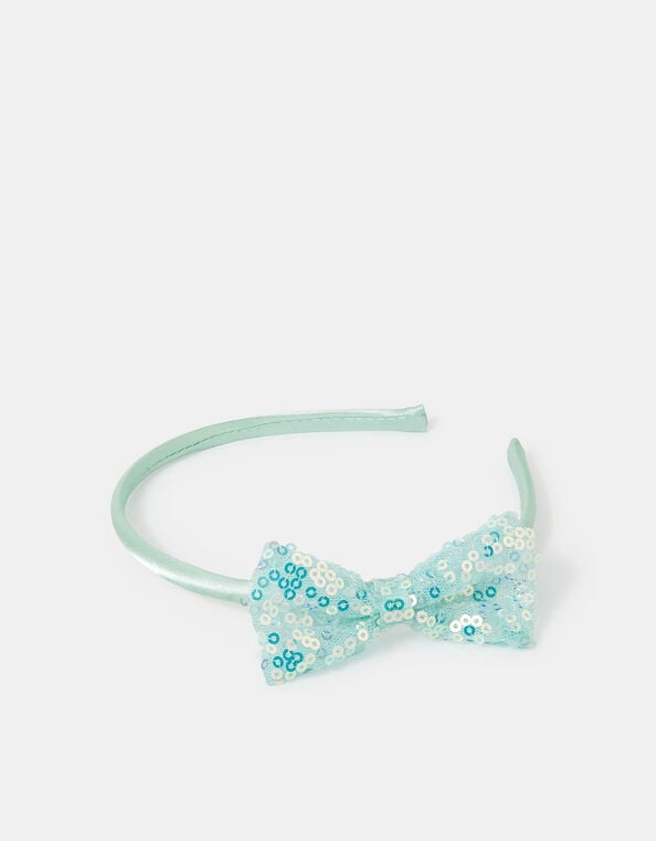 Sequin Bow Headband, , large