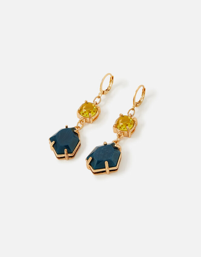 Country Retreat Double Gem Earrings, Multi (DARKS-MULTI), large