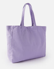 Canvas Shopper Bag, Purple (LILAC), large