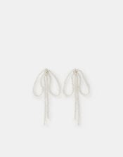 Bead Bow Statement Stud Earrings, , large