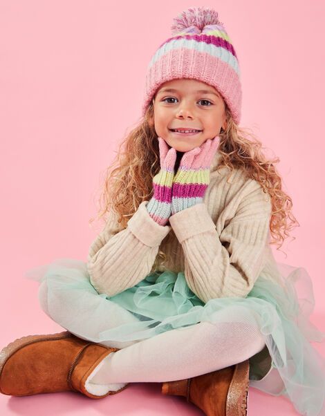 Stripe Knit Beanie, Multi (BRIGHTS-MULTI), large