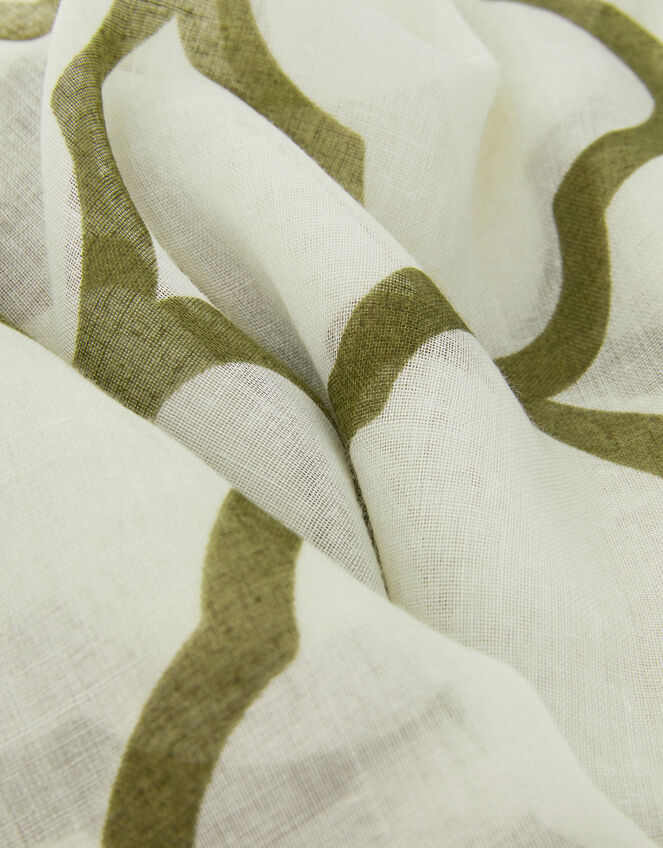 Lightweight Clover Pattern Scarf, , large