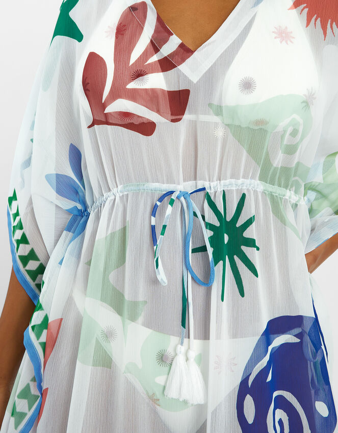 Summer Print Kaftan, Ivory (IVORY), large