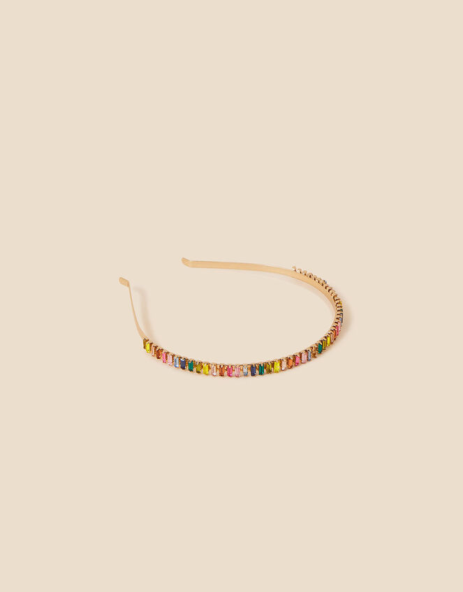 Rainbow Baguette Gem Headband, , large