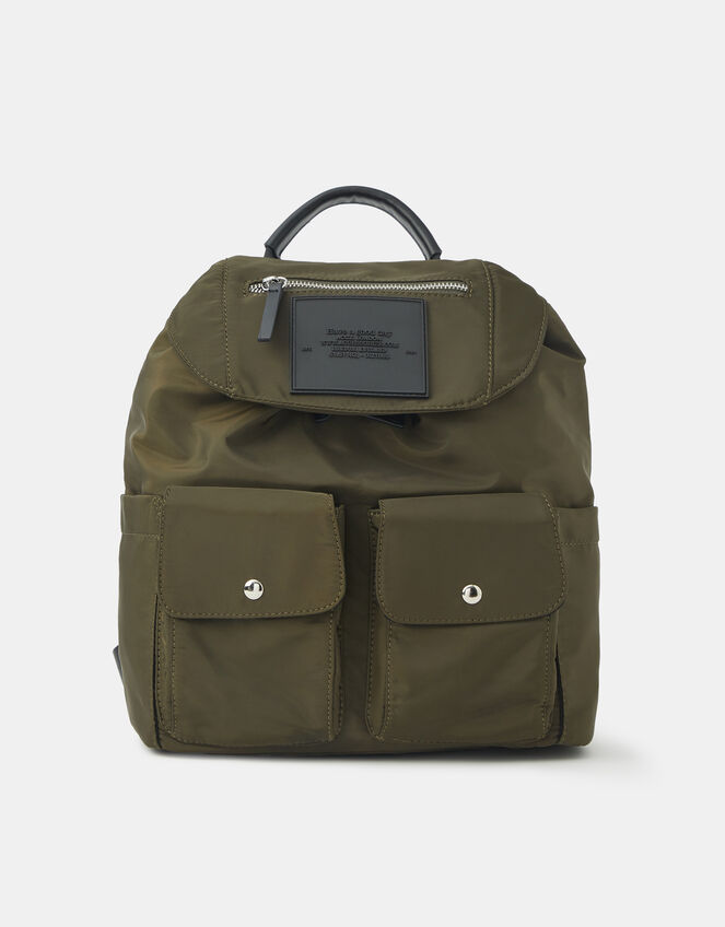 Nylon Multi-Pocket Backpack, , large